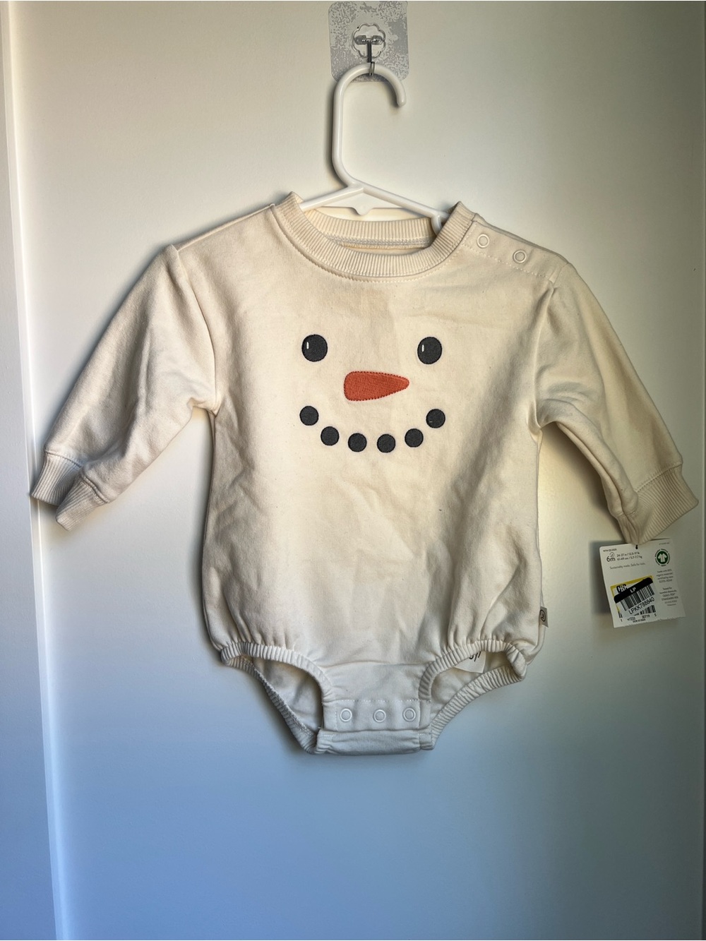 Little Planet by Carter’s Organic Cotton Snowman Bodysuit Sweatshirt 6M